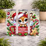 Christmas Reindeer 15 OZ Straight Wrap