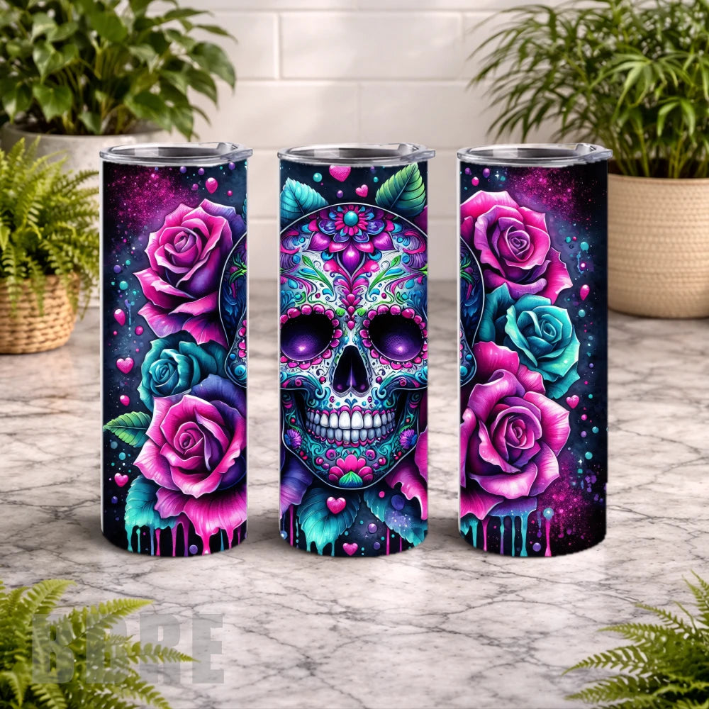 Floral Skull 31 15 OZ Straight Wrap