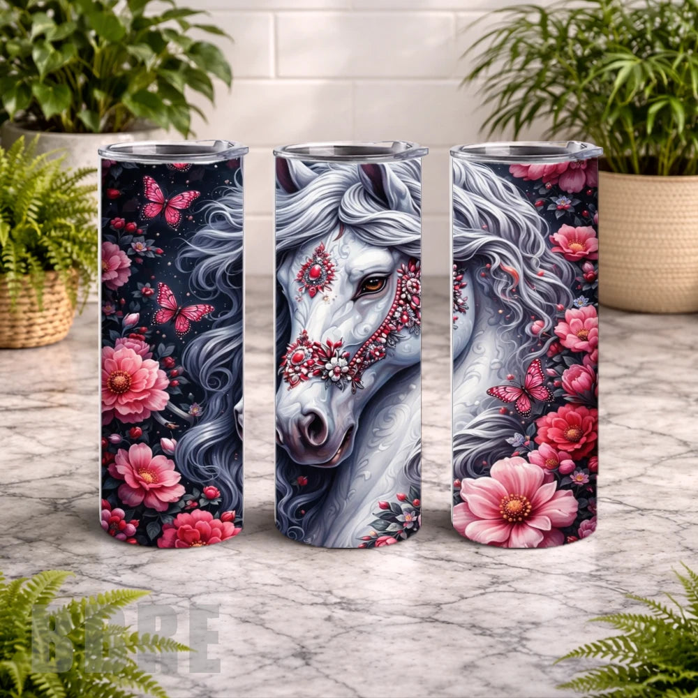 Floral Unicorn 15 OZ Straight Wrap