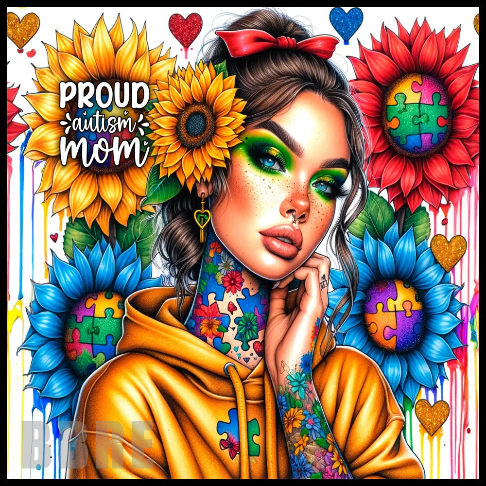 Proud Autism Mom 15 OZ Straight Wrap