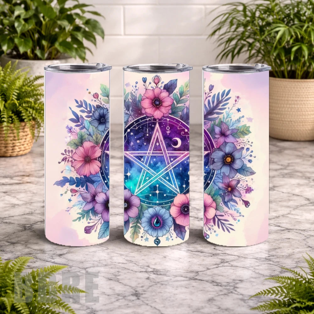 Floral Pentagram 15 OZ Straight Wrap