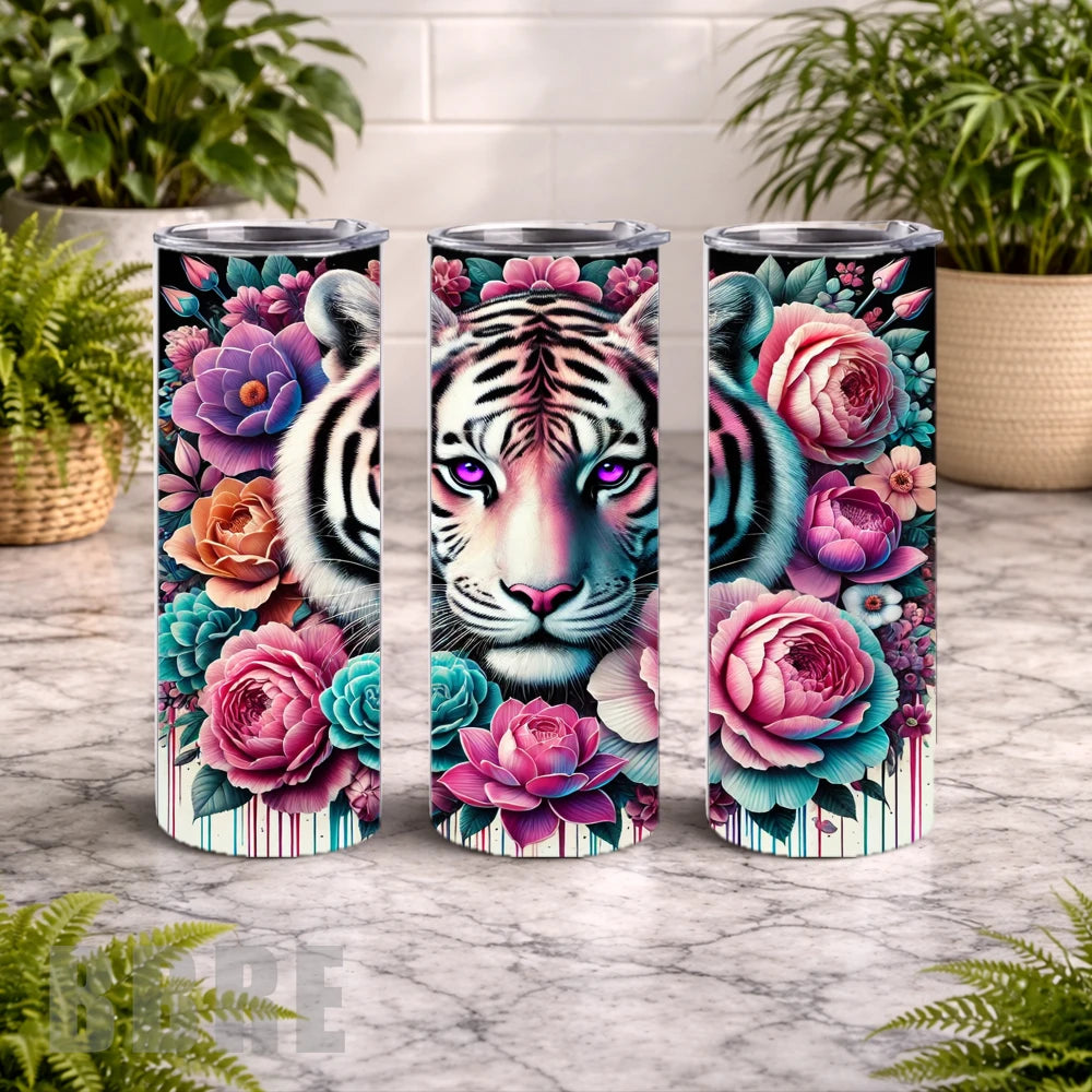 Floral Tiger 15 OZ Straight Wrap