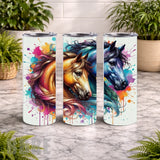 Colorful Horses 15 OZ Straight Wrap