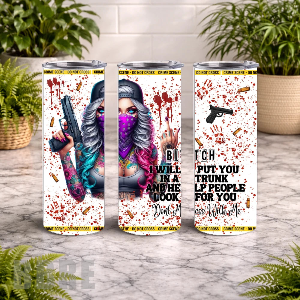 Crime Scene Queen 15 OZ Straight Wrap
