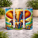 Vibrant Elephants 15 OZ Straight Wrap