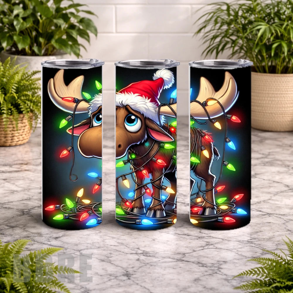 Festive Moose 15 OZ Straight Wrap