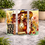 Sunflower Woman 15 OZ Straight Wrap