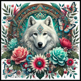 Wolf Floral 4 15 OZ Straight Wrap