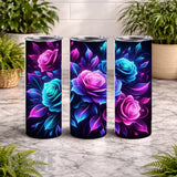 Neon Floral 15 OZ Straight Wrap