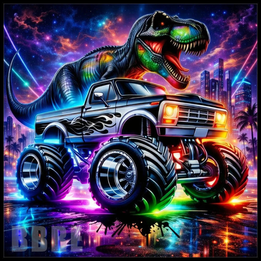 Dino Truck 15 OZ Straight Wrap