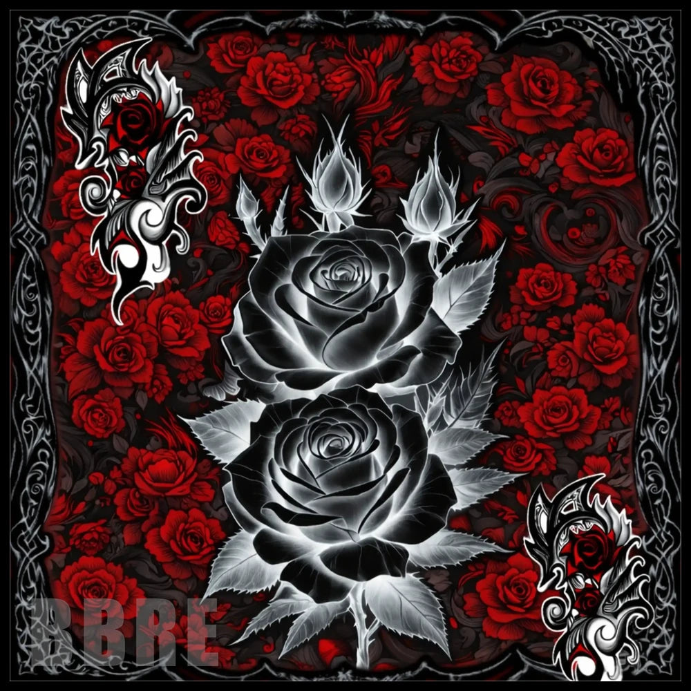 Black Roses 2 15 OZ Straight Wrap