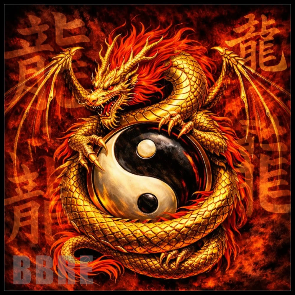 Dragon Yin Yang 15 OZ Straight Wrap