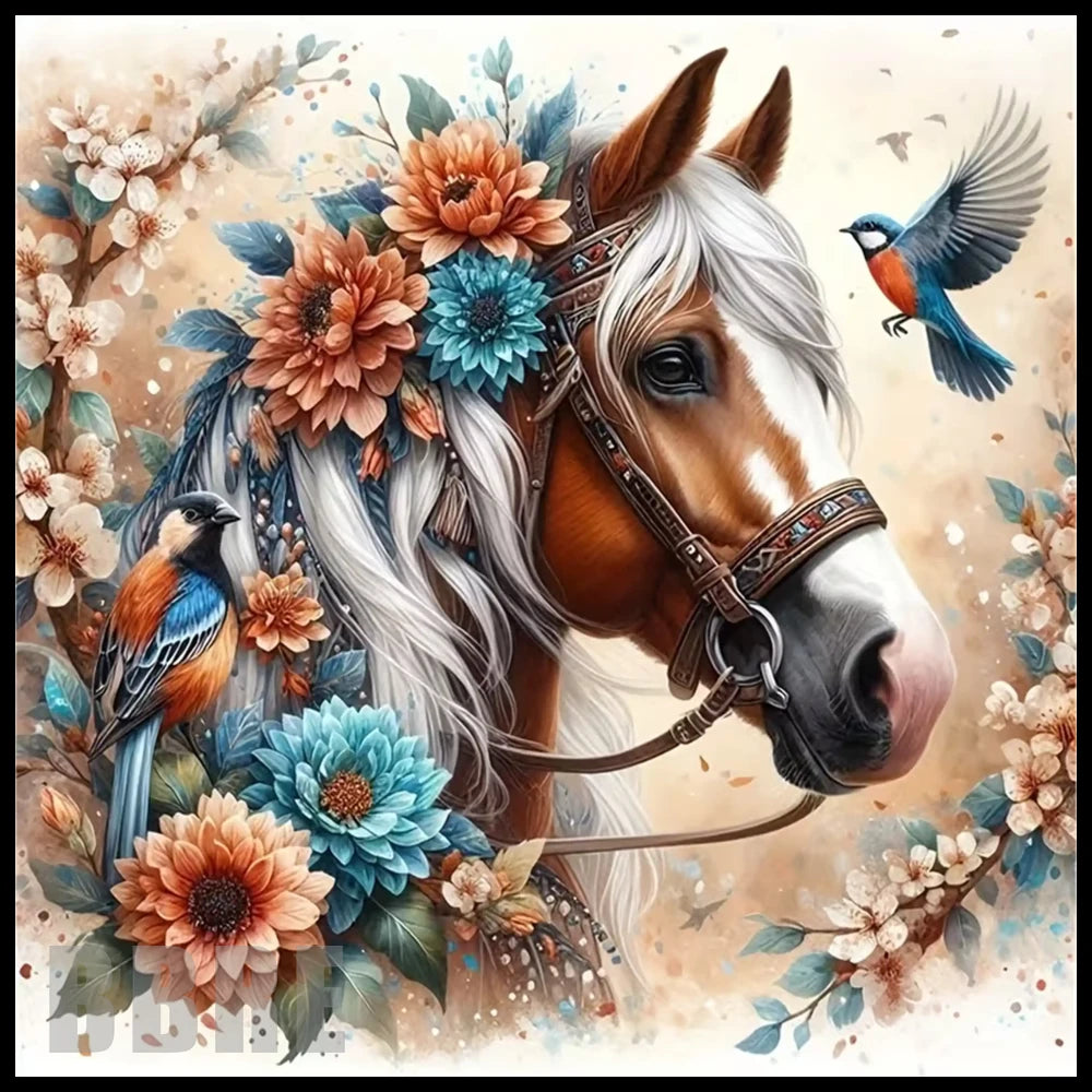 Floral Horse 6 15 OZ Straight Wrap
