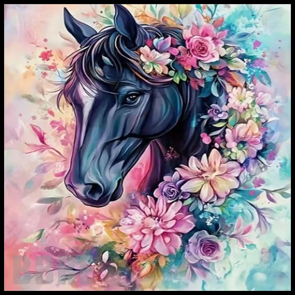 Floral Horse 7 15 OZ Straight Wrap
