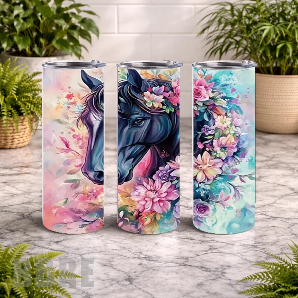 Floral Horse 7 15 OZ Straight Wrap