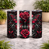 Red Rose Butterfly 15 OZ Straight Wrap