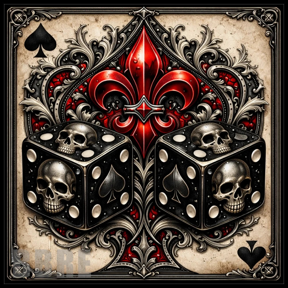 Skull Dice 15 OZ Straight Wrap