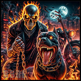 Flaming Skull 3 15 OZ Straight Wrap
