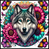 Wolf Floral 5 15 OZ Straight Wrap