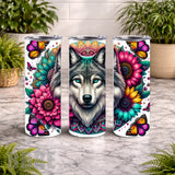 Wolf Floral 5 15 OZ Straight Wrap