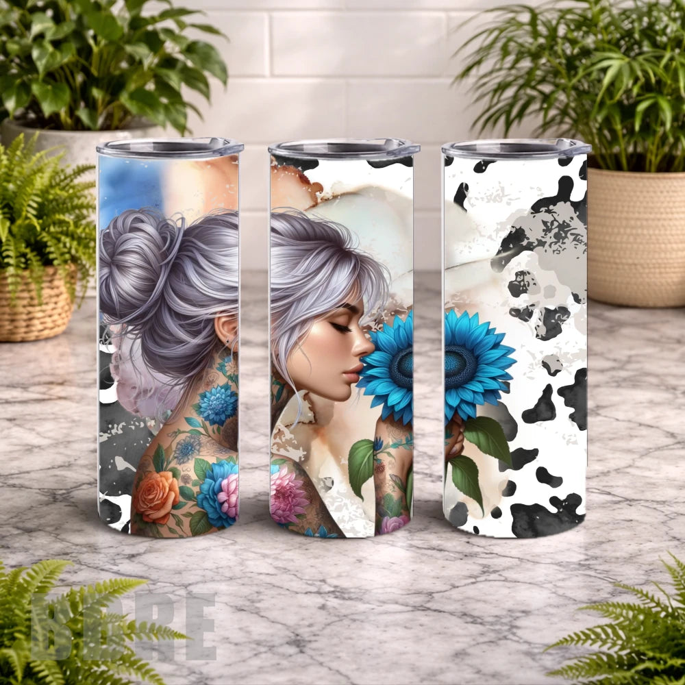 Floral Portrait 15 OZ Straight Wrap