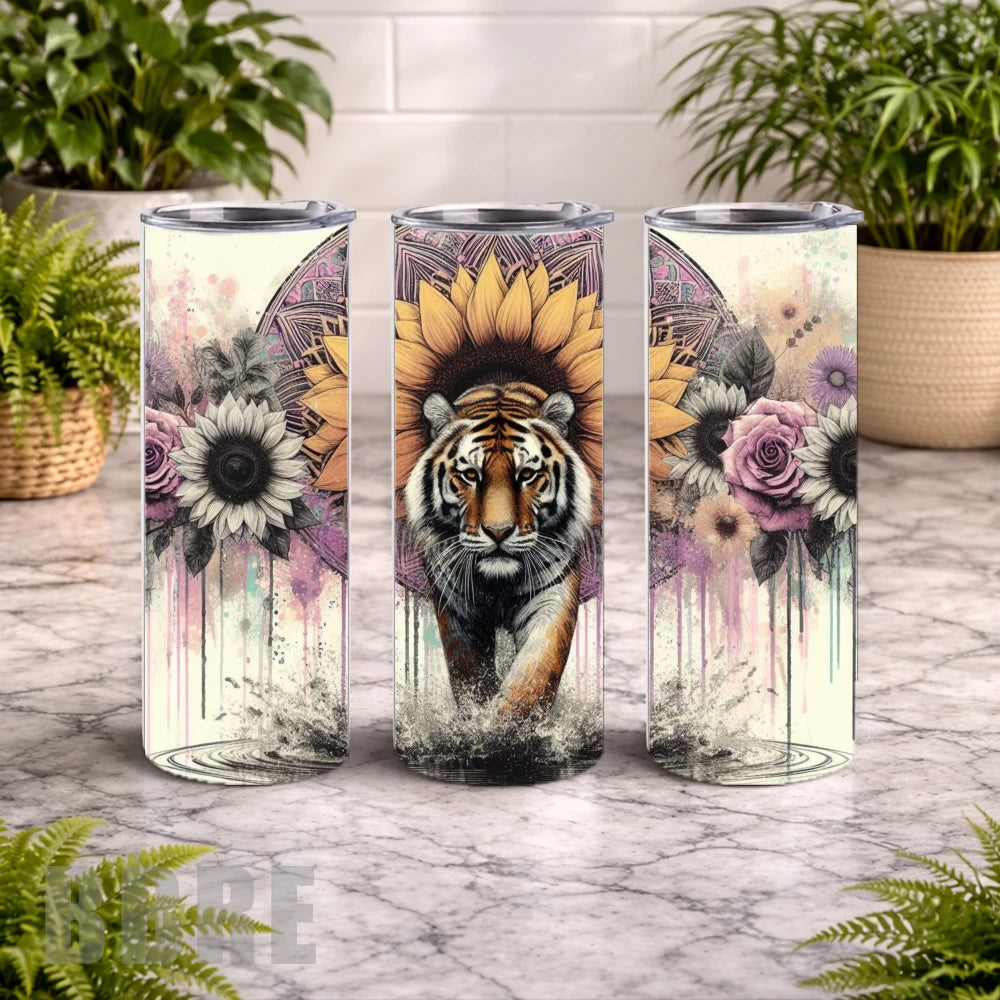 Tiger Floral 2 15 OZ Straight Wrap