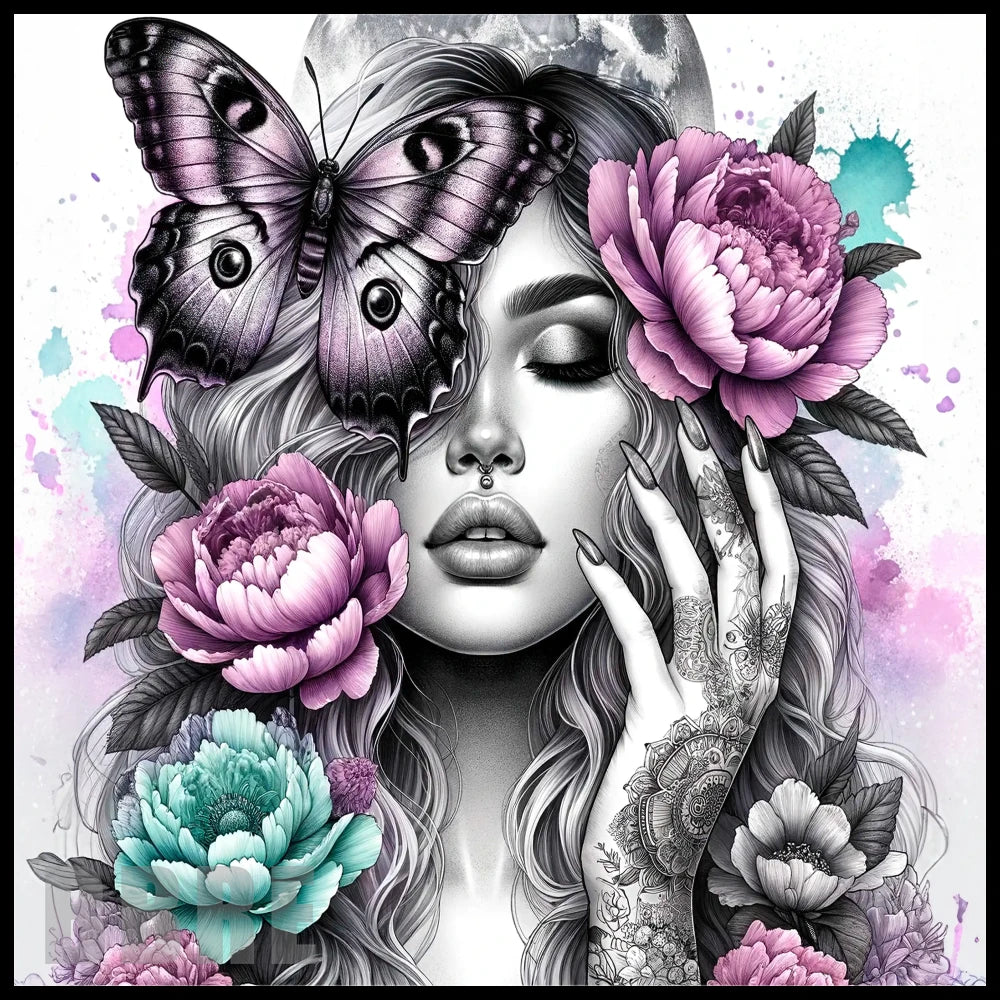 Floral Butterfly 15 15 OZ Straight Wrap