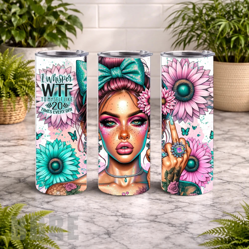 Floral Attitude 15 OZ Straight Wrap