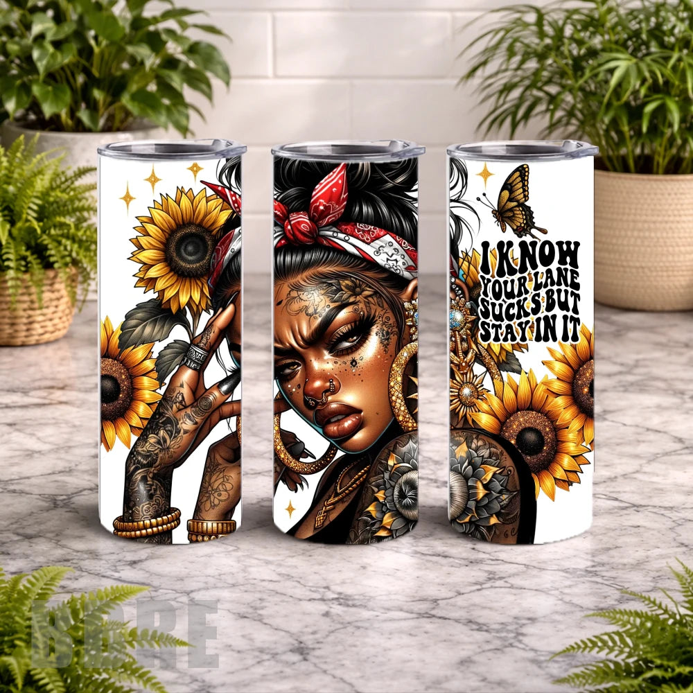 Sunflower Queen 2 15 OZ Straight Wrap