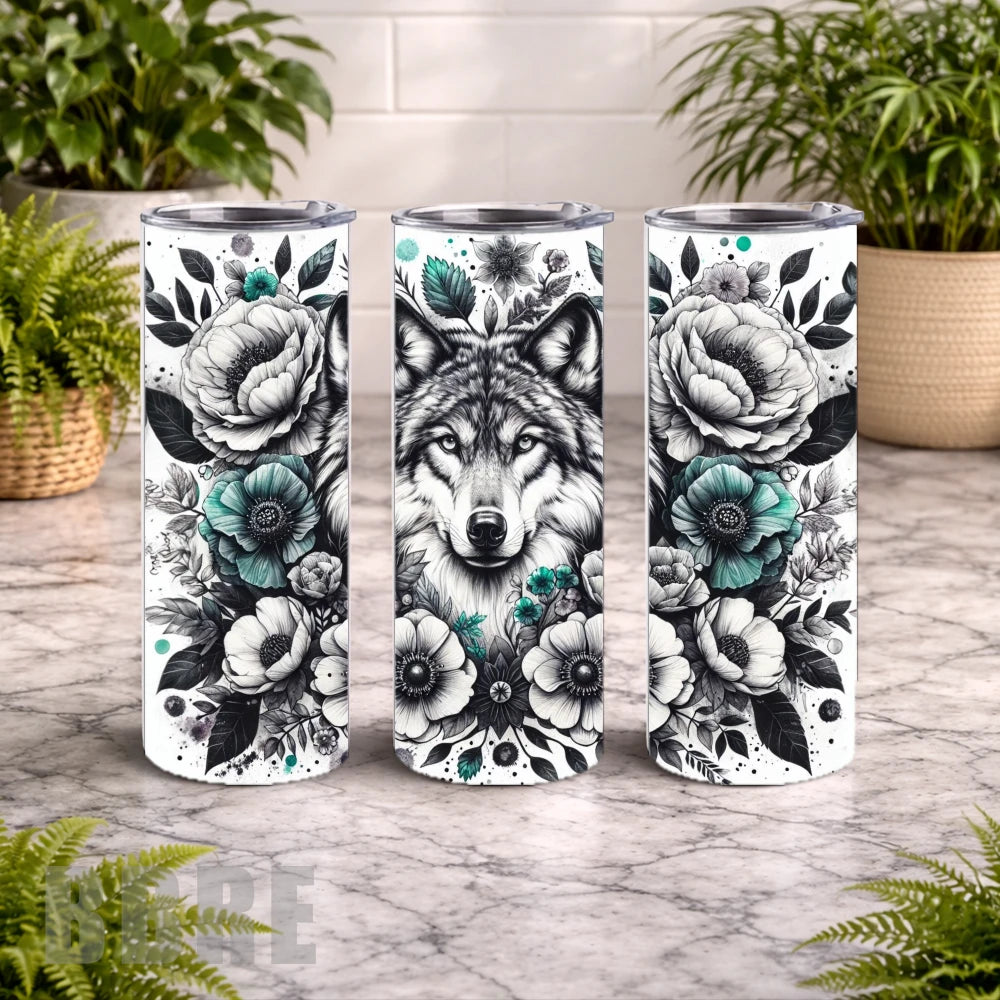 Wolf Floral 6 15 OZ Straight Wrap