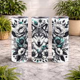 Wolf Floral 6 15 OZ Straight Wrap