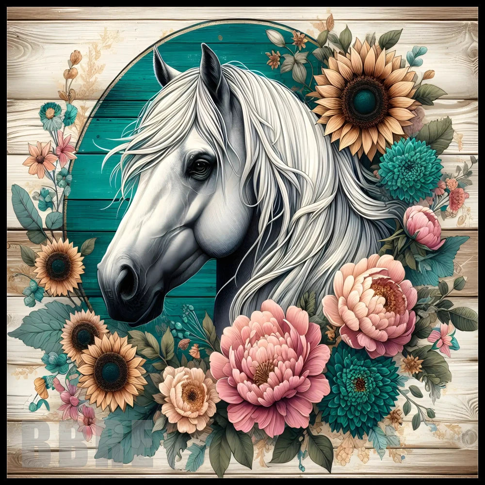 Floral Horse 8 15 OZ Straight Wrap