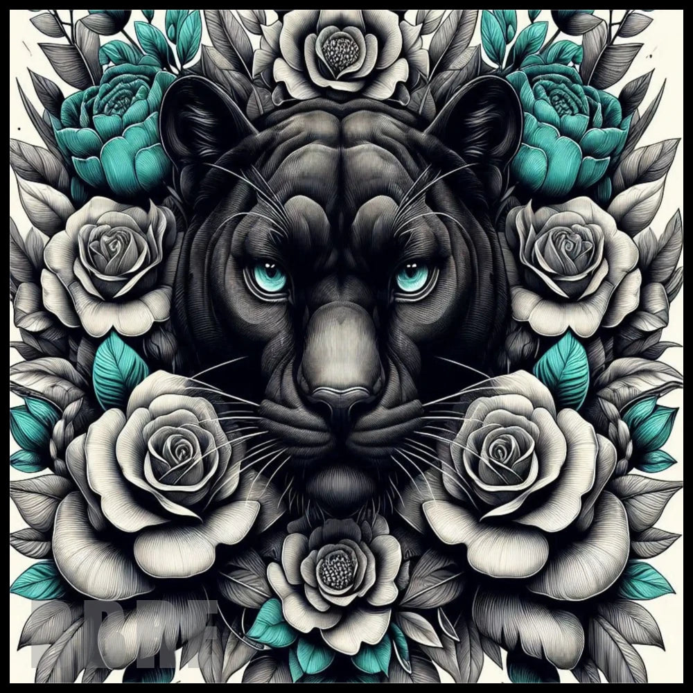 Panther Floral 15 OZ Straight Wrap