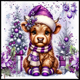 Festive Highland Cow 3 15 OZ Straight Wrap