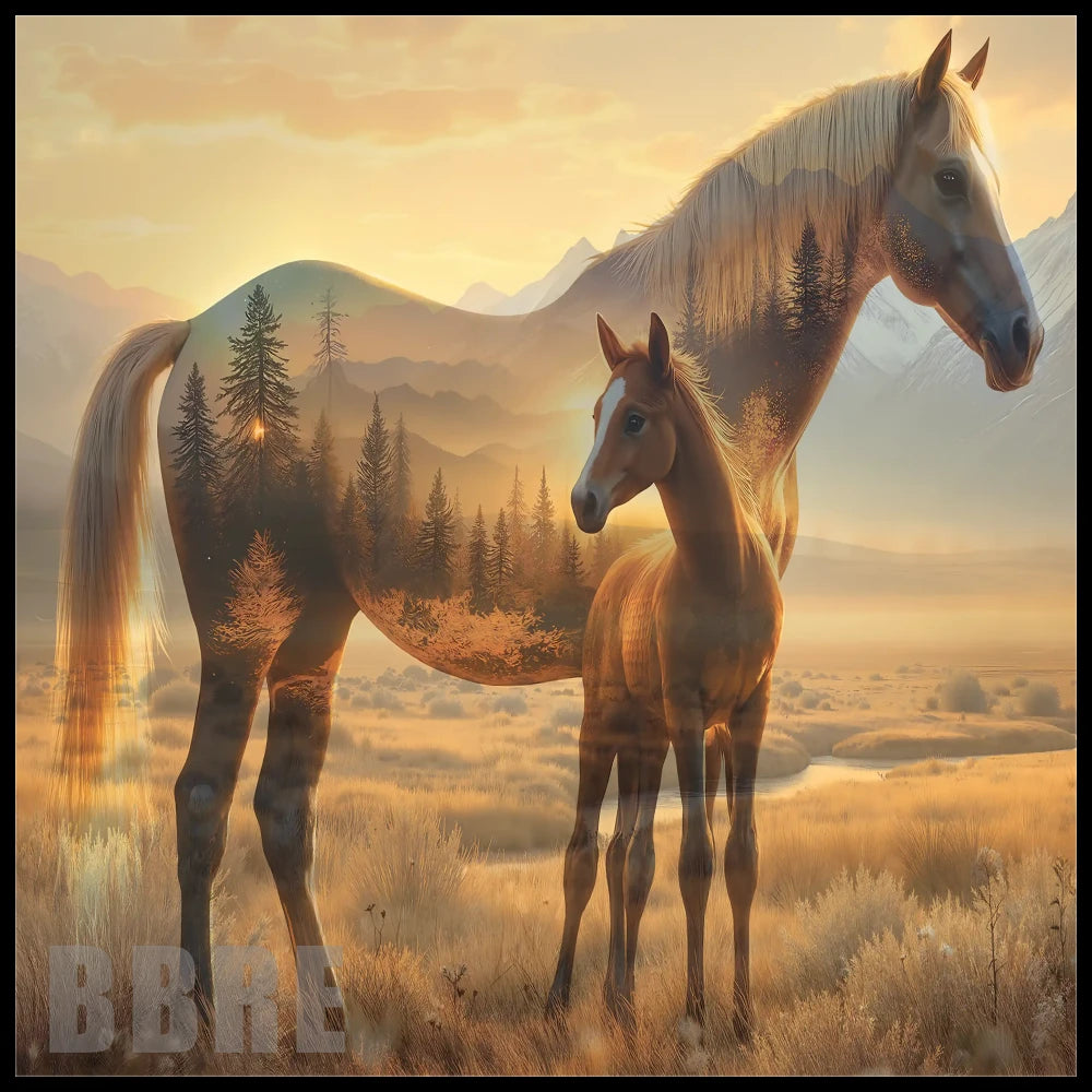 Majestic Horses 7 15 OZ Straight Wrap