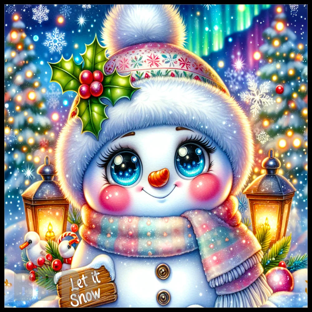 Cheerful Snowman 15 OZ Straight Wrap