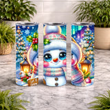 Cheerful Snowman 15 OZ Straight Wrap