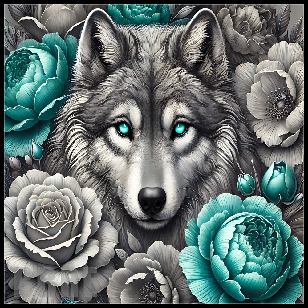Wolf Floral 7 15 OZ Straight Wrap