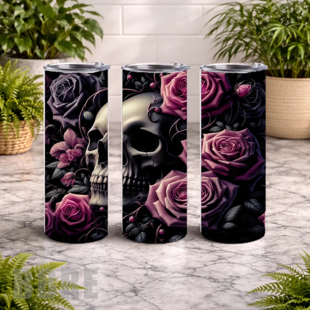 Skull Roses 5 15 OZ Straight Wrap