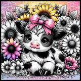 Cow Floral 2 15 OZ Straight Wrap