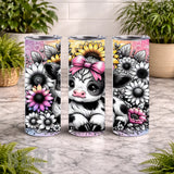 Cow Floral 2 15 OZ Straight Wrap