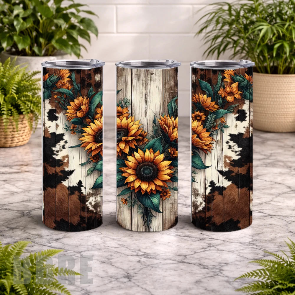 Sunflower Cow 15 OZ Straight Wrap