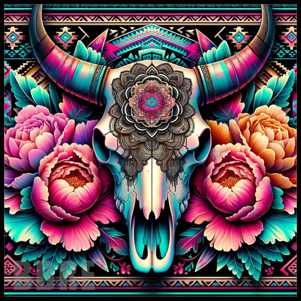 Floral Skull 21 15 OZ Straight Wrap