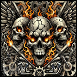 Skull Flames 15 OZ Straight Wrap