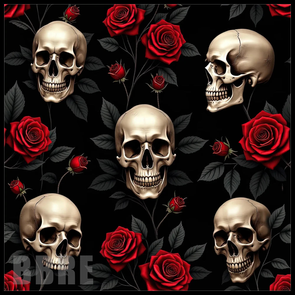 Skulls And Roses 15 OZ Straight Wrap