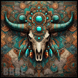 Turquoise Skull 5 15 OZ Straight Wrap