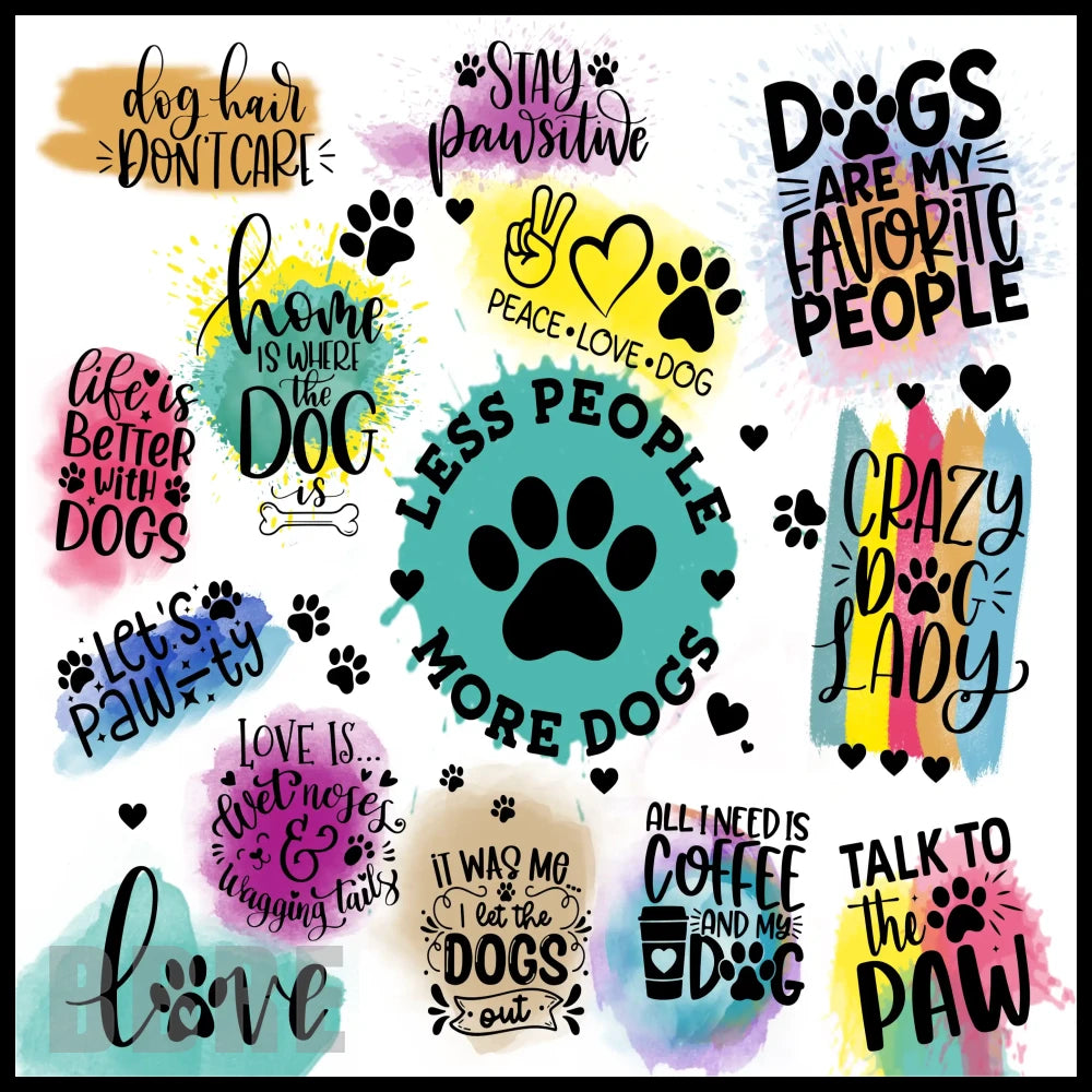 Paw Print Art 15 OZ Straight Wrap