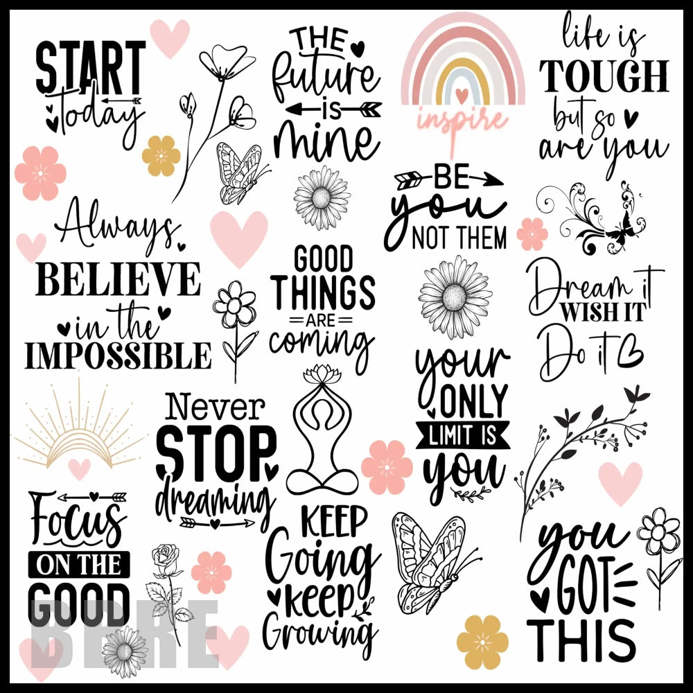 Inspiring Quotes 15 OZ Straight Wrap