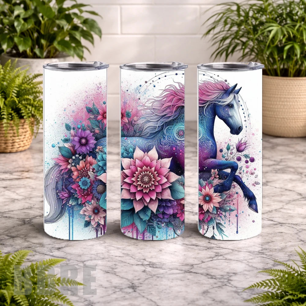 Floral Unicorn 2 15 OZ Straight Wrap
