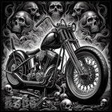 Skull Motorcycle 3 15 OZ Straight Wrap